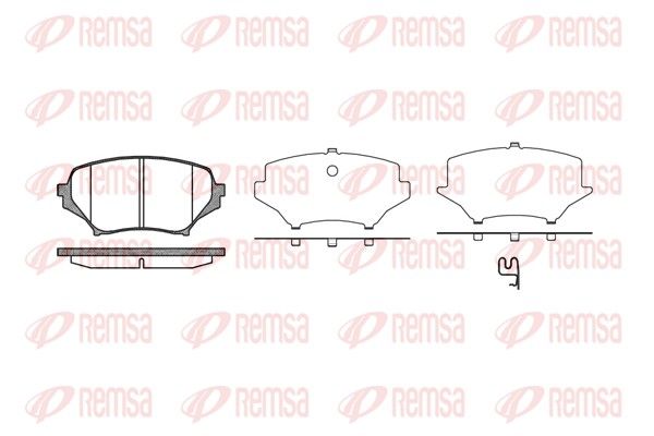 Brake Pad Set, disc brake REMSA 1189.01