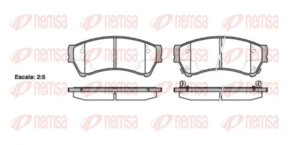 Brake Pad Set, disc brake REMSA 1196.02