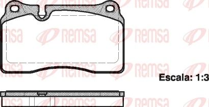 Комплект гальмівних накладок, дискове гальмо REMSA 1200.00