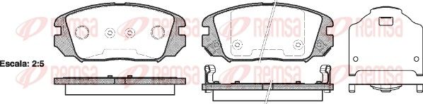 Brake Pad Set, disc brake REMSA 1204.02