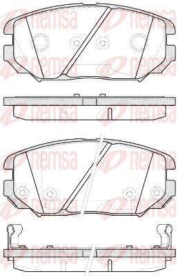 Brake Pad Set, disc brake REMSA 1204.12