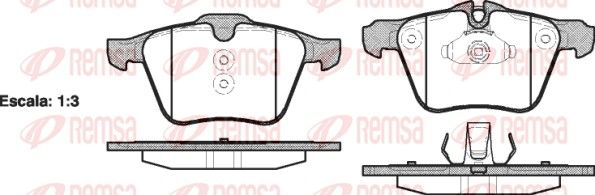 Brake Pad Set, disc brake REMSA 1217.00