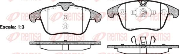 Brake Pad Set, disc brake REMSA 1219.00