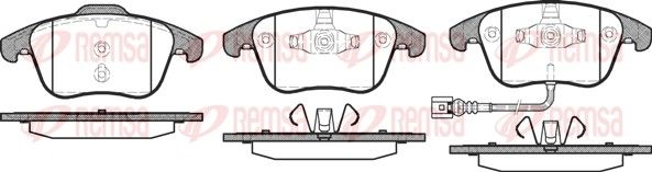 Brake Pad Set, disc brake REMSA 1219.21