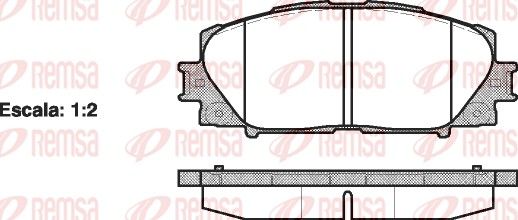 Brake Pad Set, disc brake REMSA 1224.00