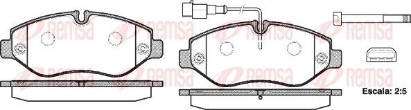 Brake Pad Set, disc brake REMSA 1245.02