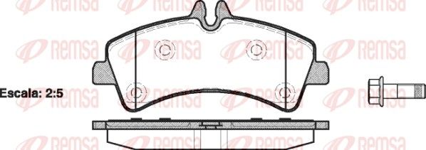 Brake Pad Set, disc brake REMSA 1247.00