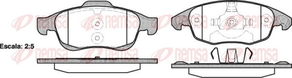 Brake Pad Set, disc brake REMSA 1248.00