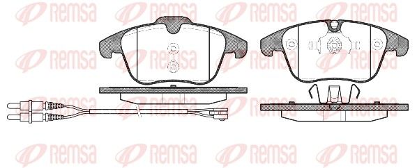 Brake Pad Set, disc brake REMSA 1249.01