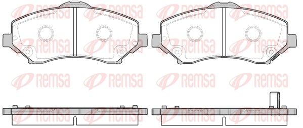 Brake Pad Set, disc brake REMSA 1259.02