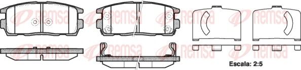 Brake Pad Set, disc brake REMSA 1260.12