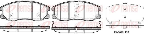 Brake Pad Set, disc brake REMSA 1261.12