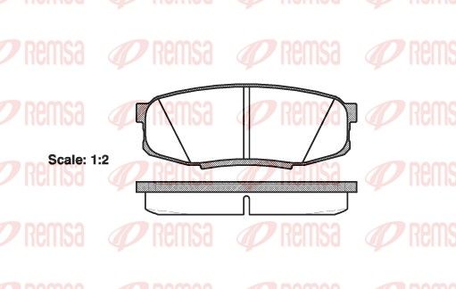 Brake Pad Set, disc brake REMSA 1272.00