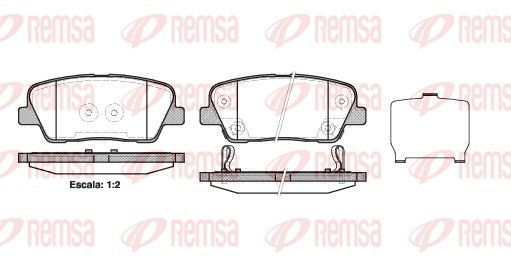 Brake Pad Set, disc brake REMSA 1274.02