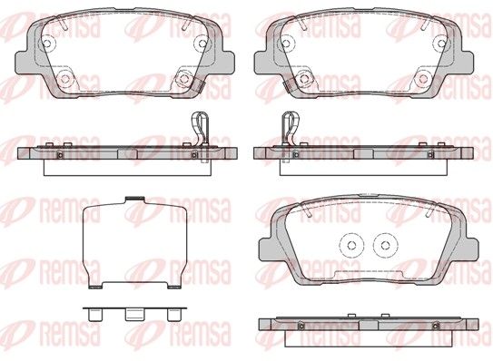 Brake Pad Set, disc brake REMSA 1274.09