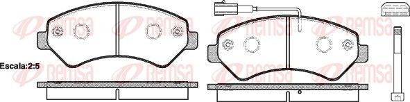 Brake Pad Set, disc brake REMSA 1275.01