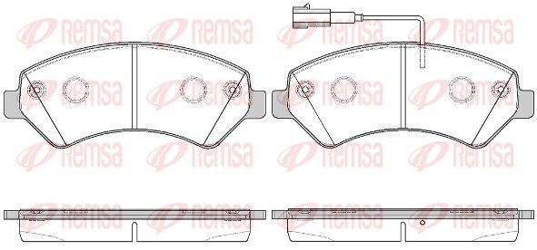 Brake Pad Set, disc brake REMSA 1275.22