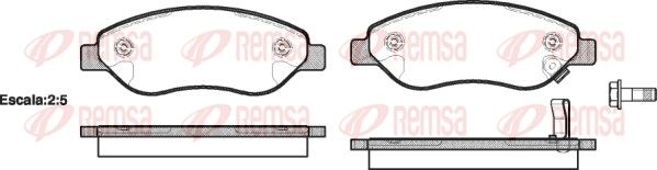 Brake Pad Set, disc brake REMSA 1276.01