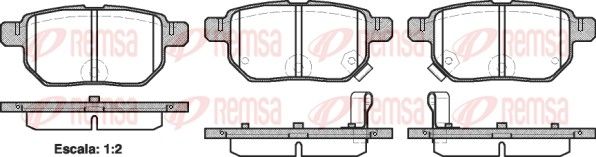 Brake Pad Set, disc brake REMSA 1286.02