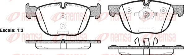 Brake Pad Set, disc brake REMSA 1297.00