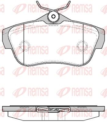 Brake Pad Set, disc brake REMSA 1299.00