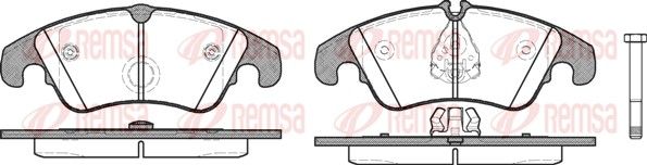 Brake Pad Set, disc brake REMSA 1304.10