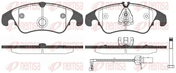 Stabdžių trinkelių rinkinys, diskinis stabdys REMSA 1304.31