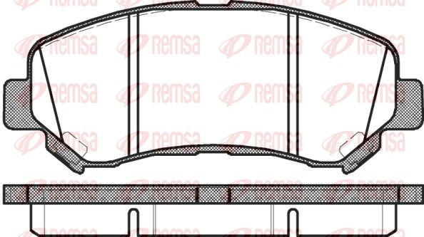 Stabdžių trinkelių rinkinys, diskinis stabdys REMSA 1318.00