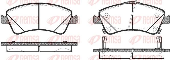 Brake Pad Set, disc brake REMSA 1341.02