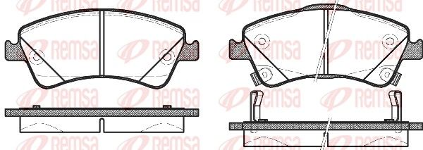 Brake Pad Set, disc brake REMSA 1341.12