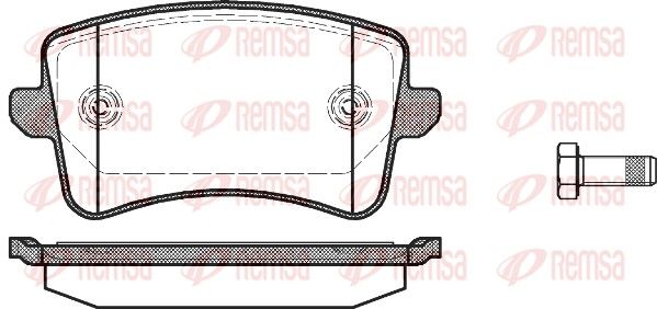 Brake Pad Set, disc brake REMSA 1343.00