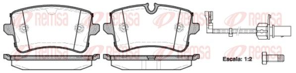 Brake Pad Set, disc brake REMSA 1343.10