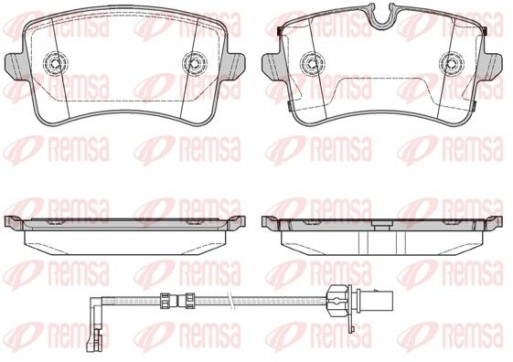 Brake Pad Set, disc brake REMSA 1343.20