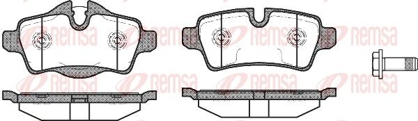 Brake Pad Set, disc brake REMSA 1344.00