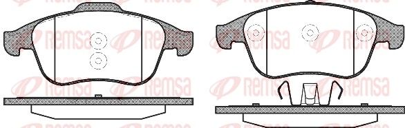 Brake Pad Set, disc brake REMSA 1350.10