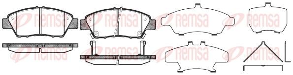 Brake Pad Set, disc brake REMSA 1358.02