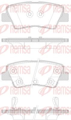 Brake Pad Set, disc brake REMSA 1362.42