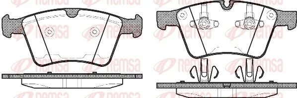 Stabdžių trinkelių rinkinys, diskinis stabdys REMSA 1370.00