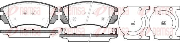 Brake Pad Set, disc brake REMSA 1375.12