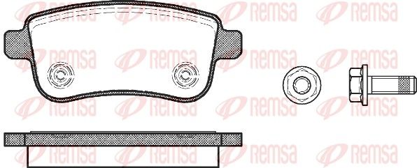 Brake Pad Set, disc brake REMSA 1387.00