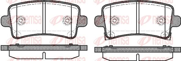 Brake Pad Set, disc brake REMSA 1388.04