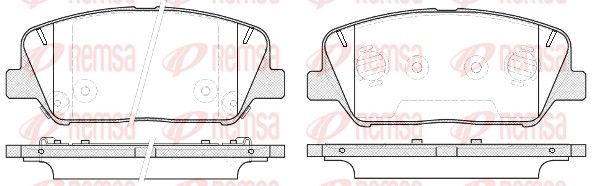 Brake Pad Set, disc brake REMSA 1398.12