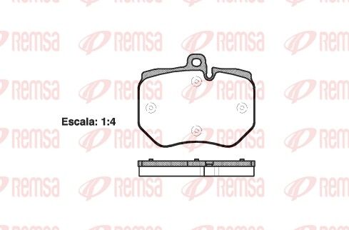 Brake Pad Set, disc brake REMSA 1400.00