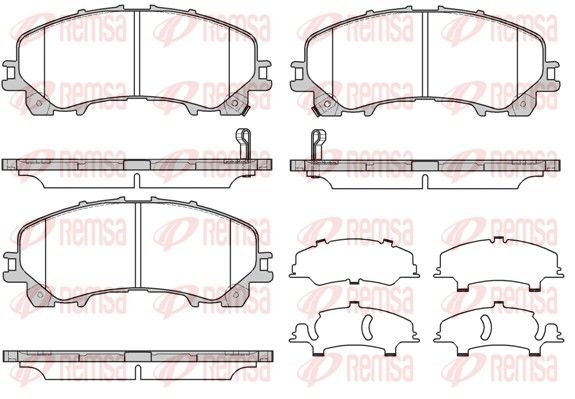 Brake Pad Set, disc brake REMSA 1407.12