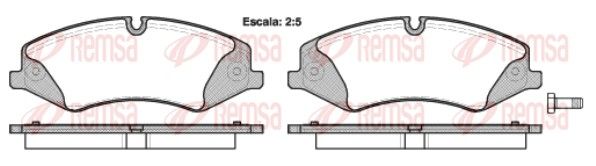 Brake Pad Set, disc brake REMSA 1409.00