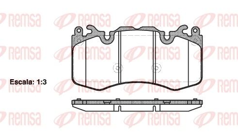 Brake Pad Set, disc brake REMSA 1410.00