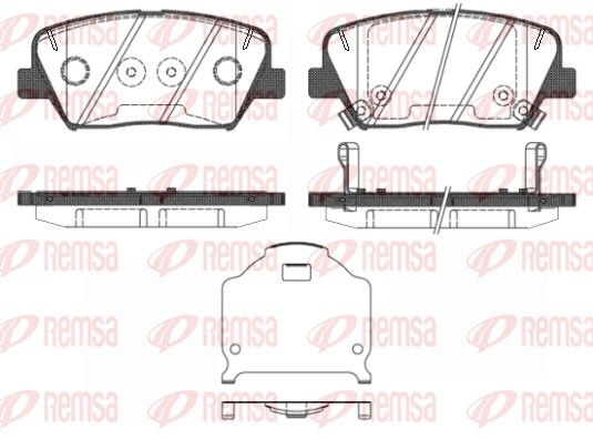 Brake Pad Set, disc brake REMSA 1412.02