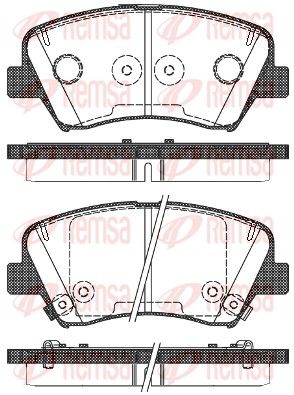 Brake Pad Set, disc brake REMSA 1412.32