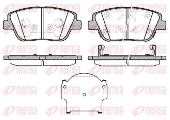 Brake Pad Set, disc brake REMSA 1423.02