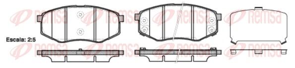 Brake Pad Set, disc brake REMSA 1426.02